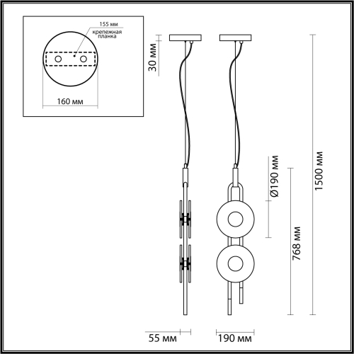 Подвесной светильник Odeon Light Magnet 5407/23L изображение в интернет-магазине Cramer Light фото 6