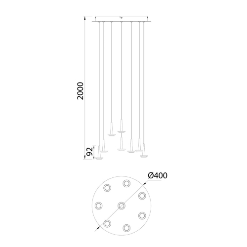 Каскадная люстра Mantra Andromeda 8933 изображение в интернет-магазине Cramer Light фото 4