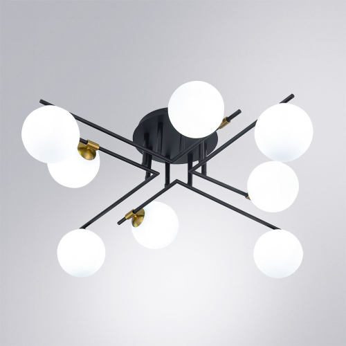 Потолочная люстра Arte Lamp Gemini A2243PL-8BK изображение в интернет-магазине Cramer Light фото 2