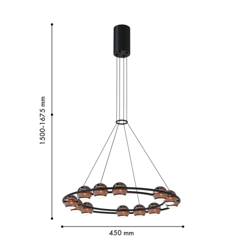 Подвесная люстра Favourite Sturm 4561-12P изображение в интернет-магазине Cramer Light фото 2