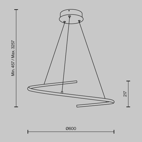 Подвесная люстра Maytoni Curve MOD242PL-L33BK изображение в интернет-магазине Cramer Light фото 6