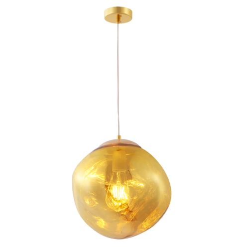 Подвесной светильник Crystal Lux MALAGA SP1 D280 GOLD изображение в интернет-магазине Cramer Light