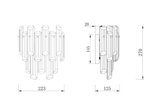 Настенный светильник Maytoni Flare DIA200WL-02G изображение в интернет-магазине Cramer Light фото 7