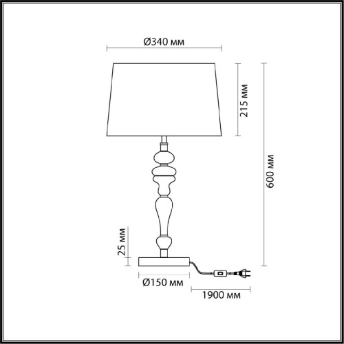 Настольная лампа Odeon Light Homi 5040/1T изображение в интернет-магазине Cramer Light фото 3