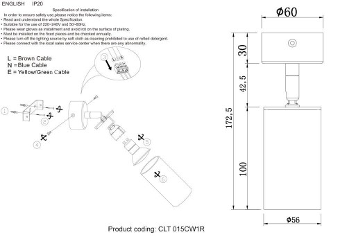 Спот Crystal Lux CLT 015CW1R BL изображение в интернет-магазине Cramer Light фото 2