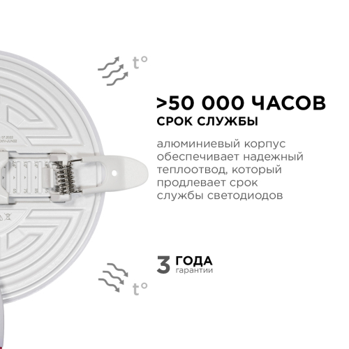 Встраиваемая светодиодная панель безрамочная Apeyron FLP 06-103 изображение в интернет-магазине Cramer Light фото 9