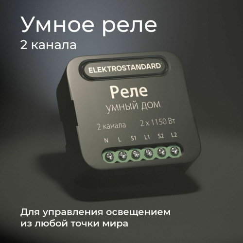 Умное двухканальное реле Elektrostandard 4690389185083 a059326 дополнительное фото фото 11