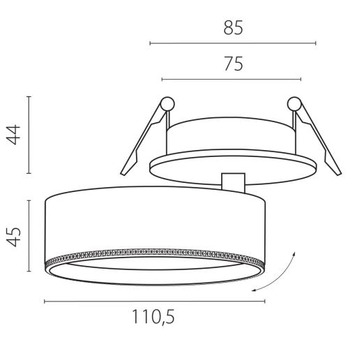 Встраиваемый светильникAlta Pro Lightstar A5646RS изображение в интернет-магазине Cramer Light фото 2