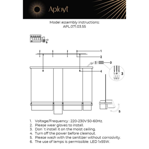 Подвесная люстра Aployt Merod APL.071.03.55 изображение в интернет-магазине Cramer Light фото 2