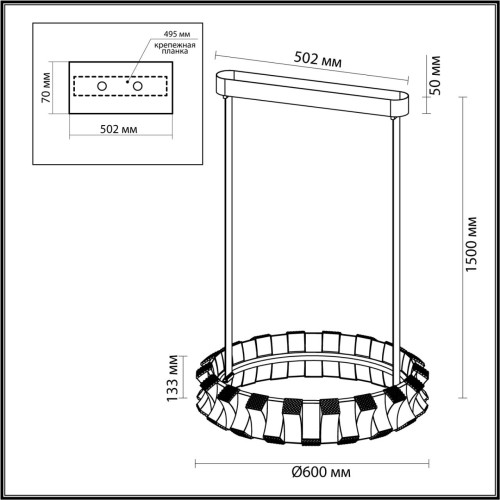 Подвесная люстра Odeon Light Asturo 4993/45L изображение в интернет-магазине Cramer Light фото 2