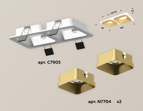 Встраиваемый светильник Ambrella Light Techno XC7905004 (C7905, N7704) изображение в интернет-магазине Cramer Light фото 2