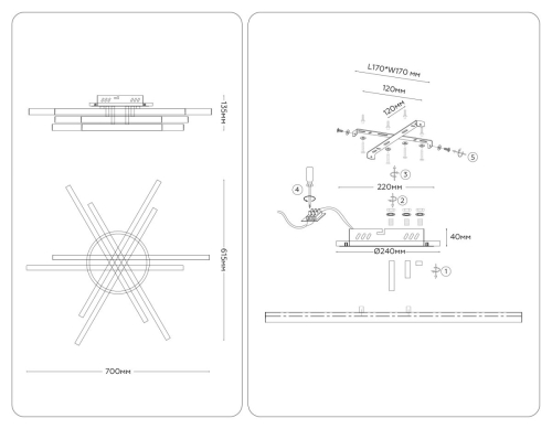Потолочный светильник Ambrella Light Comfort LineTech FL6271 изображение в интернет-магазине Cramer Light фото 3