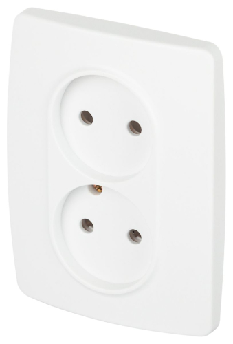 Розетка двухместная Эра 12-2107-01М Б0065688 дополнительное фото фото 2