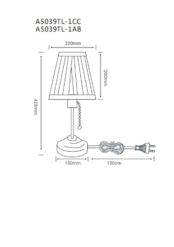 Настольная лампа Arte Lamp Marriot A5039TL-1CC изображение в интернет-магазине Cramer Light фото 5