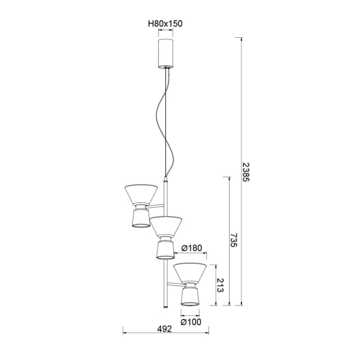 Подвесная люстра Mantra New York 9218 изображение в интернет-магазине Cramer Light фото 6