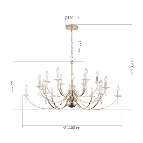 Подвесная люстра ST Luce Элеганс SL1405.203.18 изображение в интернет-магазине Cramer Light фото 7