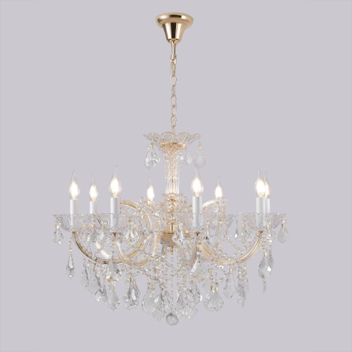 Подвесная люстра Crystal Lux CRISTELLE SP8 GOLD изображение в интернет-магазине Cramer Light фото 7