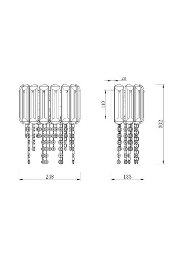 Настенный светильник Maytoni Hail MOD097WL-02CH изображение в интернет-магазине Cramer Light фото 6