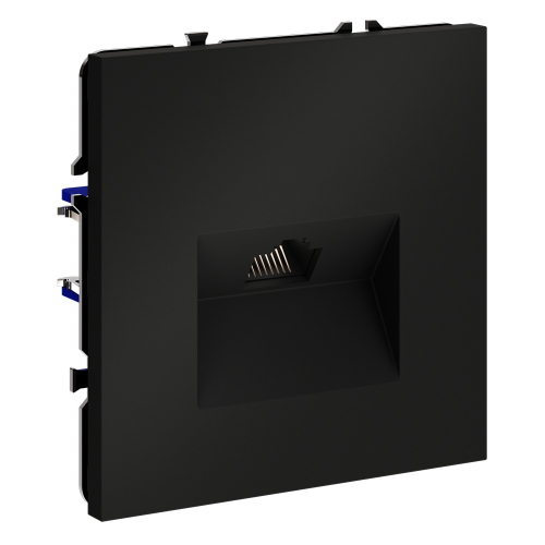Розетка компьютерная Voltum S70 VLS060108 (черный матовый) дополнительное фото