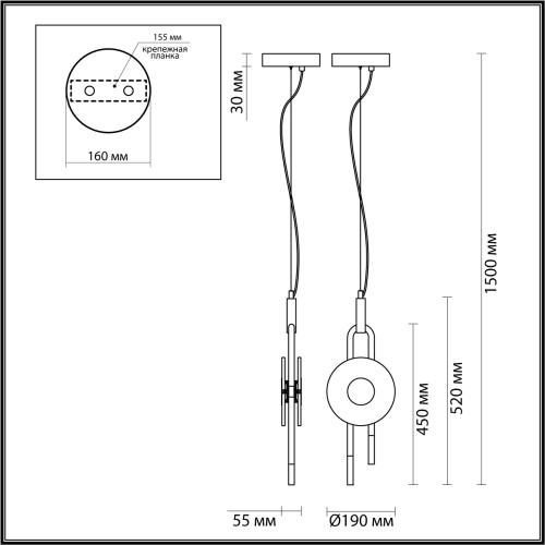 Подвесной светильник Odeon Light Magnet 5407/12L изображение в интернет-магазине Cramer Light фото 6