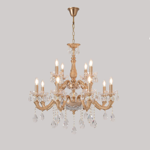 Подвесная люстра Crystal Lux ELIZABETH SP8+4 BRASS изображение в интернет-магазине Cramer Light фото 5