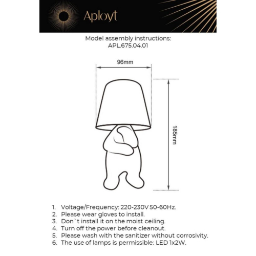 Настольная лампа Aployt Noell APL.675.04.01 изображение в интернет-магазине Cramer Light фото 11