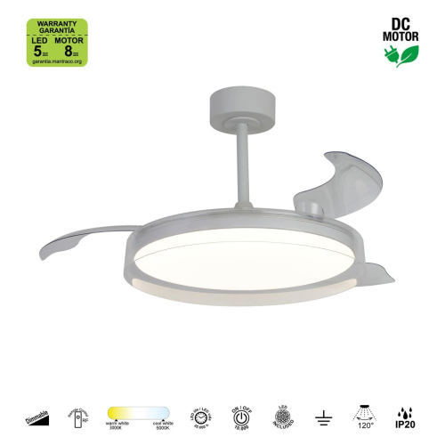 Люстра-вентилятор Mantra Glass Fan 9525 изображение в интернет-магазине Cramer Light фото 10