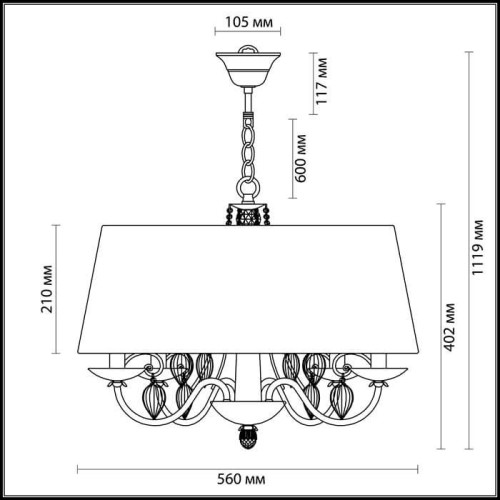 Подвесная люстра Odeon Light Niagara 3921/4 изображение в интернет-магазине Cramer Light фото 3