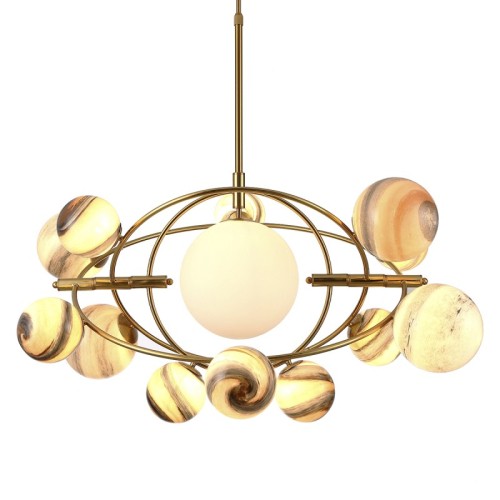 Подвесная люстра Delight Collection Planet KG1122P-13B brass изображение в интернет-магазине Cramer Light