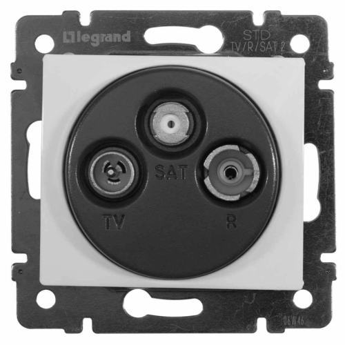 Розетка TV-FM-SAT проходная Legrand Valena белая 774437 дополнительное фото
