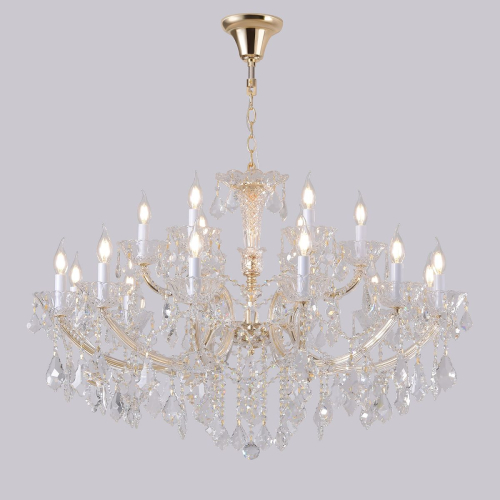 Подвесная люстра Crystal Lux CRISTELLE SP12+6 GOLD изображение в интернет-магазине Cramer Light фото 9