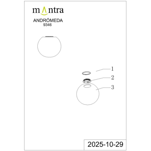 Плафон Mantra Andromeda 9346 изображение в интернет-магазине Cramer Light фото 3