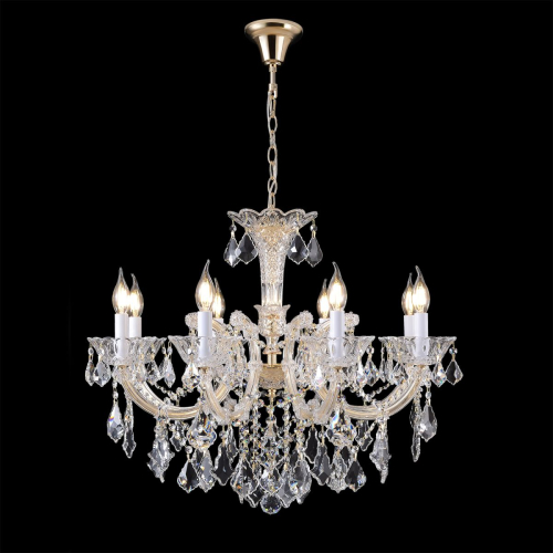 Подвесная люстра Crystal Lux CRISTELLE SP8 GOLD изображение в интернет-магазине Cramer Light фото 3