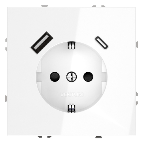 Розетка с USB, A+C Voltum S70 VLS040501 дополнительное фото