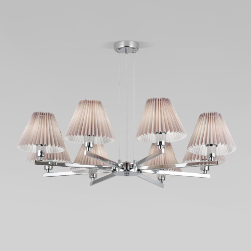 Подвесная люстра Eurosvet Peony 60136/8 хром/серый изображение в интернет-магазине Cramer Light фото 2