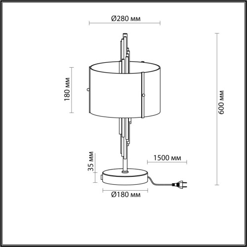 Настольная лампа Odeon Light Margaret 5415/2T изображение в интернет-магазине Cramer Light фото 2