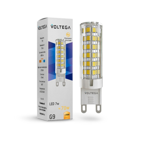 Лампа светодиодная Voltega G9 5W 2700K 7263 изображение в интернет-магазине Cramer Light