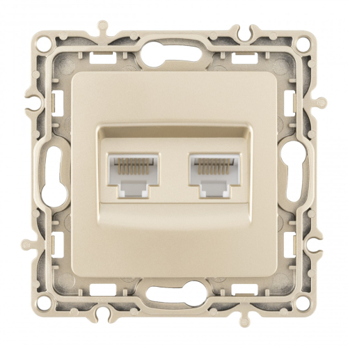 Розетка RJ45 Arte Milano 217.45-2.shampan дополнительное фото фото 4