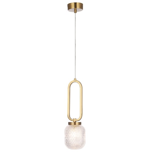 Подвесной светильник Crystal Lux CAROLINA SP1 V2 BRASS изображение в интернет-магазине Cramer Light фото 2