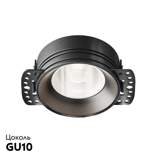 Встраиваемый светильник Maytoni Flint DL101-GU10-TRS-B изображение в интернет-магазине Cramer Light фото 2