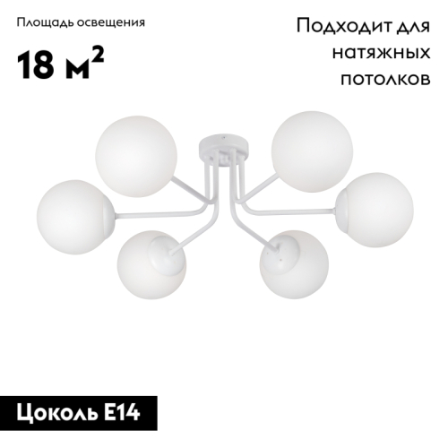 Потолочная люстра Vitaluce V4995-0/6PL изображение в интернет-магазине Cramer Light фото 2