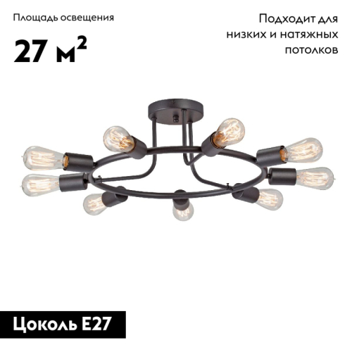 Потолочная люстра Vitaluce V3797-1/9PL изображение в интернет-магазине Cramer Light фото 2