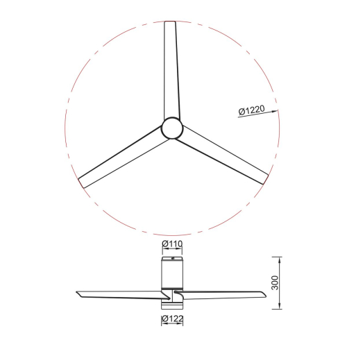 Люстра-вентилятор Mantra Up Down 9062 изображение в интернет-магазине Cramer Light фото 7
