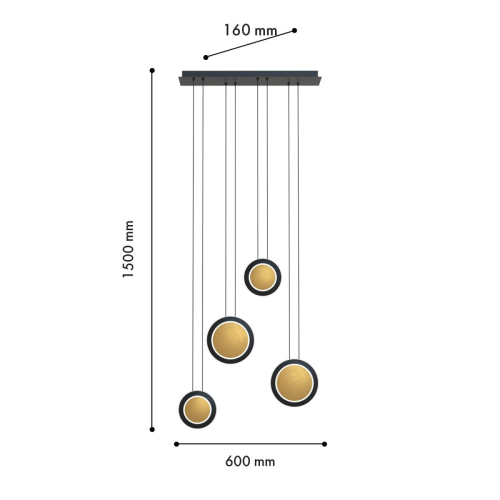 Подвесная люстра Favourite Elation 4562-4P изображение в интернет-магазине Cramer Light фото 2