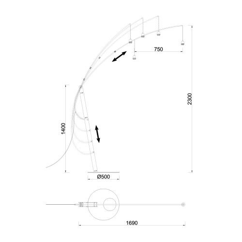 Торшер без абажура Mantra Ruti Ricca 9446 изображение в интернет-магазине Cramer Light фото 15