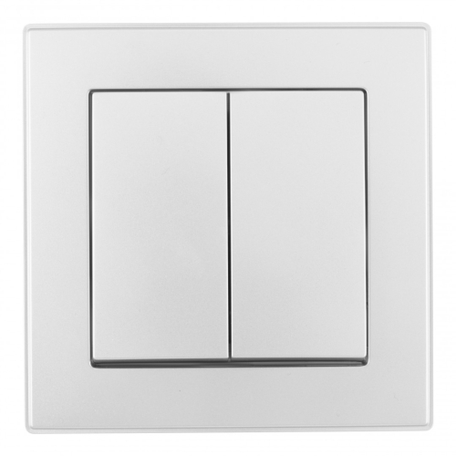 Выключатель двухклавишный Arte Milano SET06-1-30-2 silver дополнительное фото фото 2