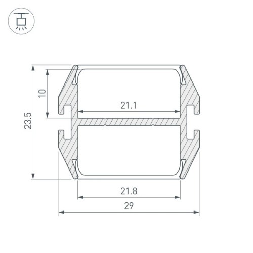 Профиль Arlight PLS-LOCK 032864 изображение в интернет-магазине Cramer Light фото 2