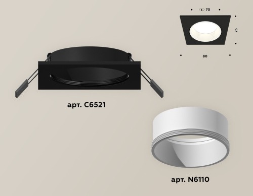 Встраиваемый светильник Ambrella Light Techno XC6521001 (C6521, N6110) изображение в интернет-магазине Cramer Light фото 3