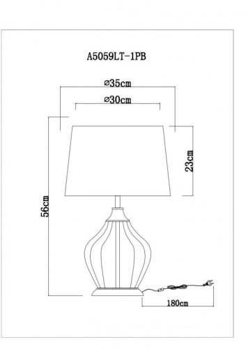 Настольная лампа ARTE Lamp A5059LT-1PB изображение в интернет-магазине Cramer Light фото 6