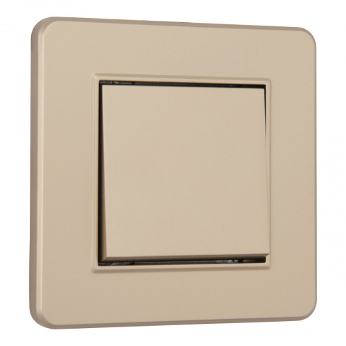 Выключатель одноклавишный Arte Milano SET16-1-30-1 shampan дополнительное фото